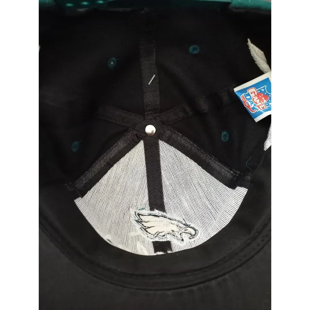 NEW Philadelphia Eagles 90s Drew PEARSON snapback FLAME Script black hat NFL vtg